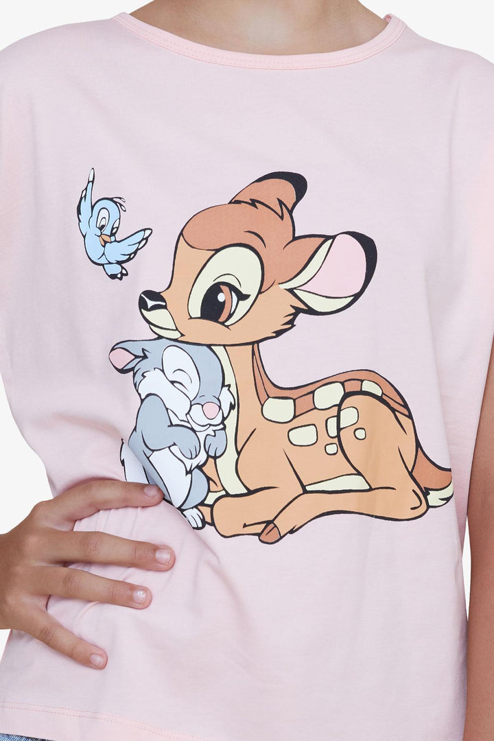 BRE Breeze Girl Child Crop T-Shirt Friendship Themed 106 Years, Salmon - Troyes