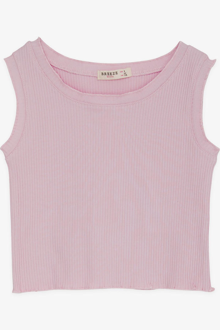 BRE Breeze Girl Child Crop T-Shirt Ribbed 84 Years, Powder - Ludwigsburg
