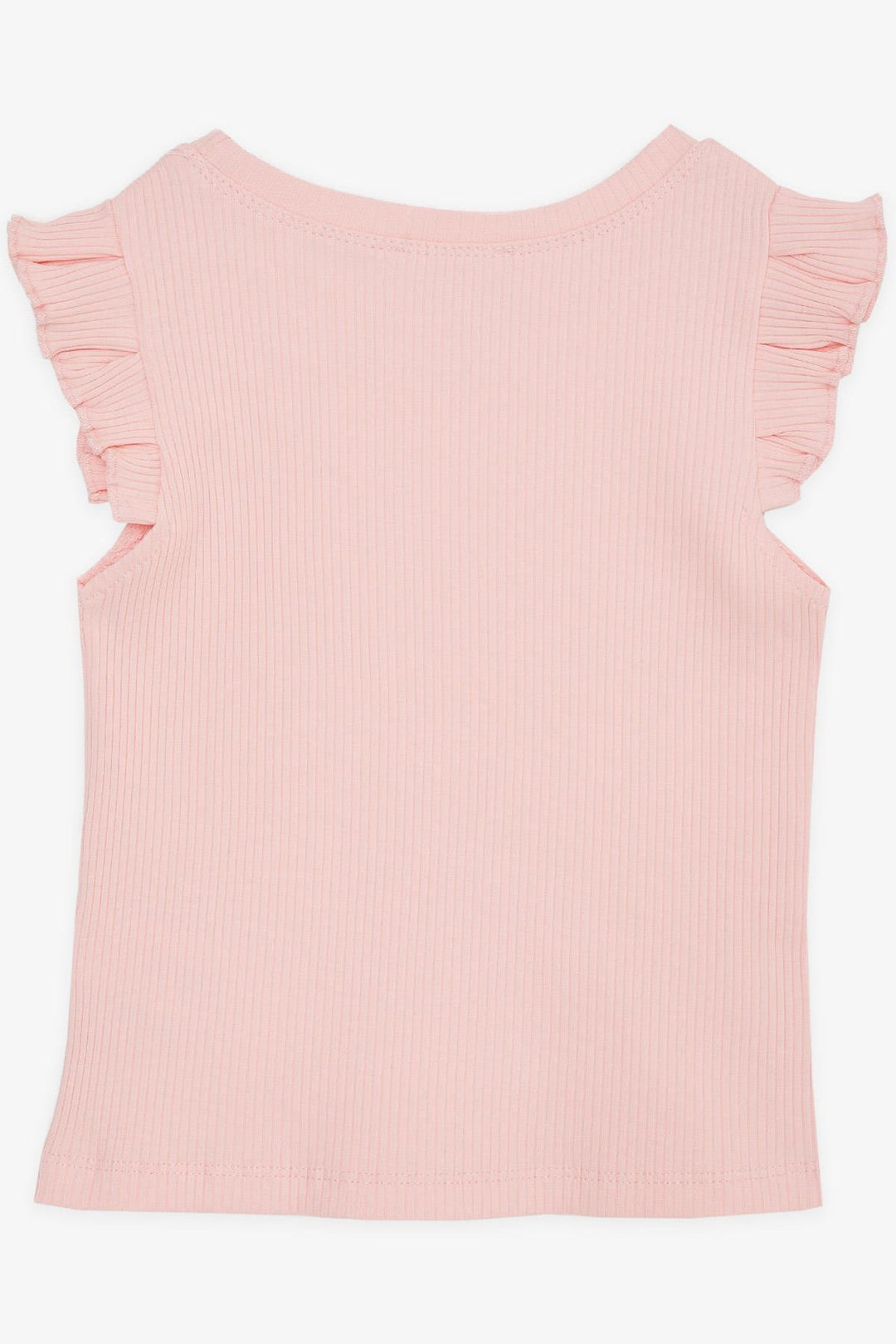 BRE Breeze Girl Child Crop Top with Frilly Sleeves 84 Years, Salmon - Bondy