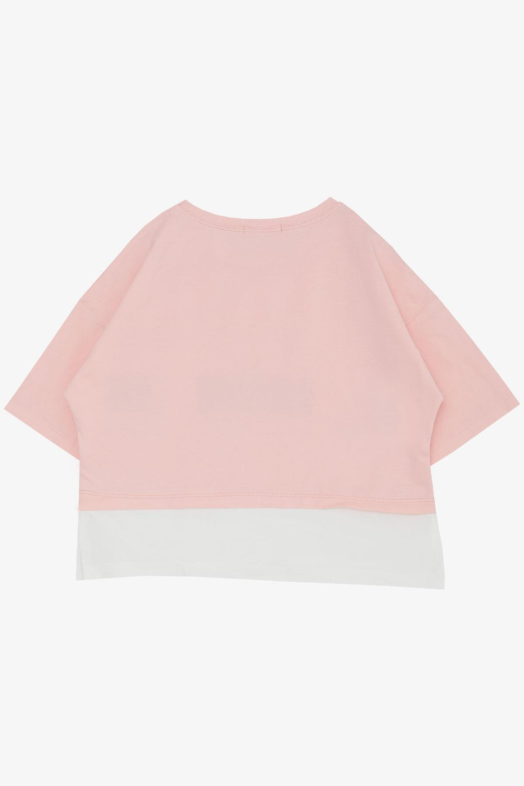 BRE Breeze Girl Child Crop T-Shirt with Side Slits Printed with Text, 94 Years, Pink - Danbury