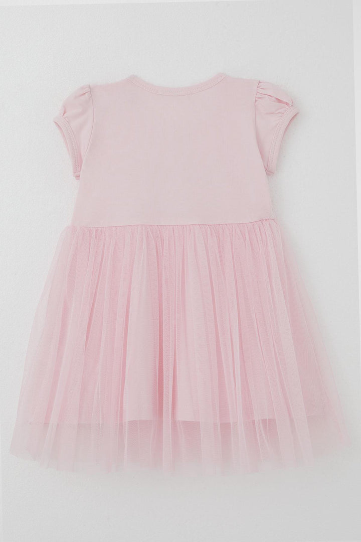 BRE Breeze Girl's Dress Flower Printed Tulle with Bow Detail 1.5-5 Years, Pink - Soledad de Graciano Sánchez