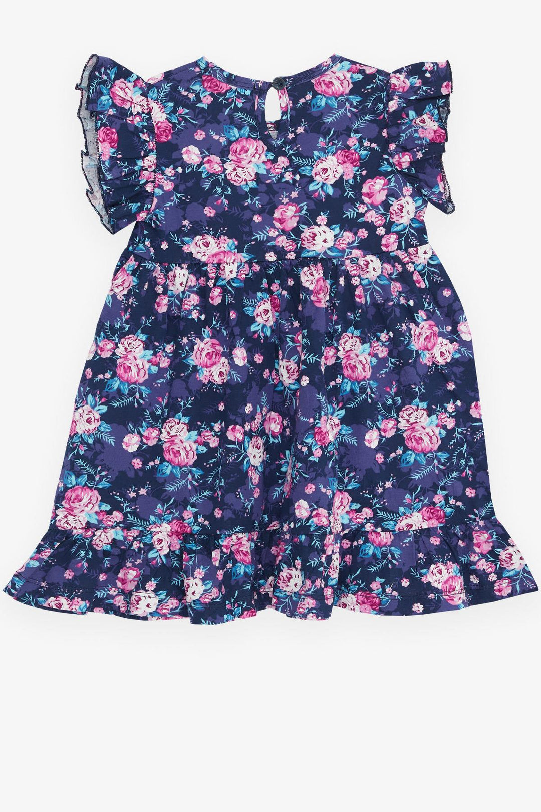 BRE Breeze Girl's Dress with Flower Pattern Buttoned Back 3-8 Years, Mixed Color - Addison