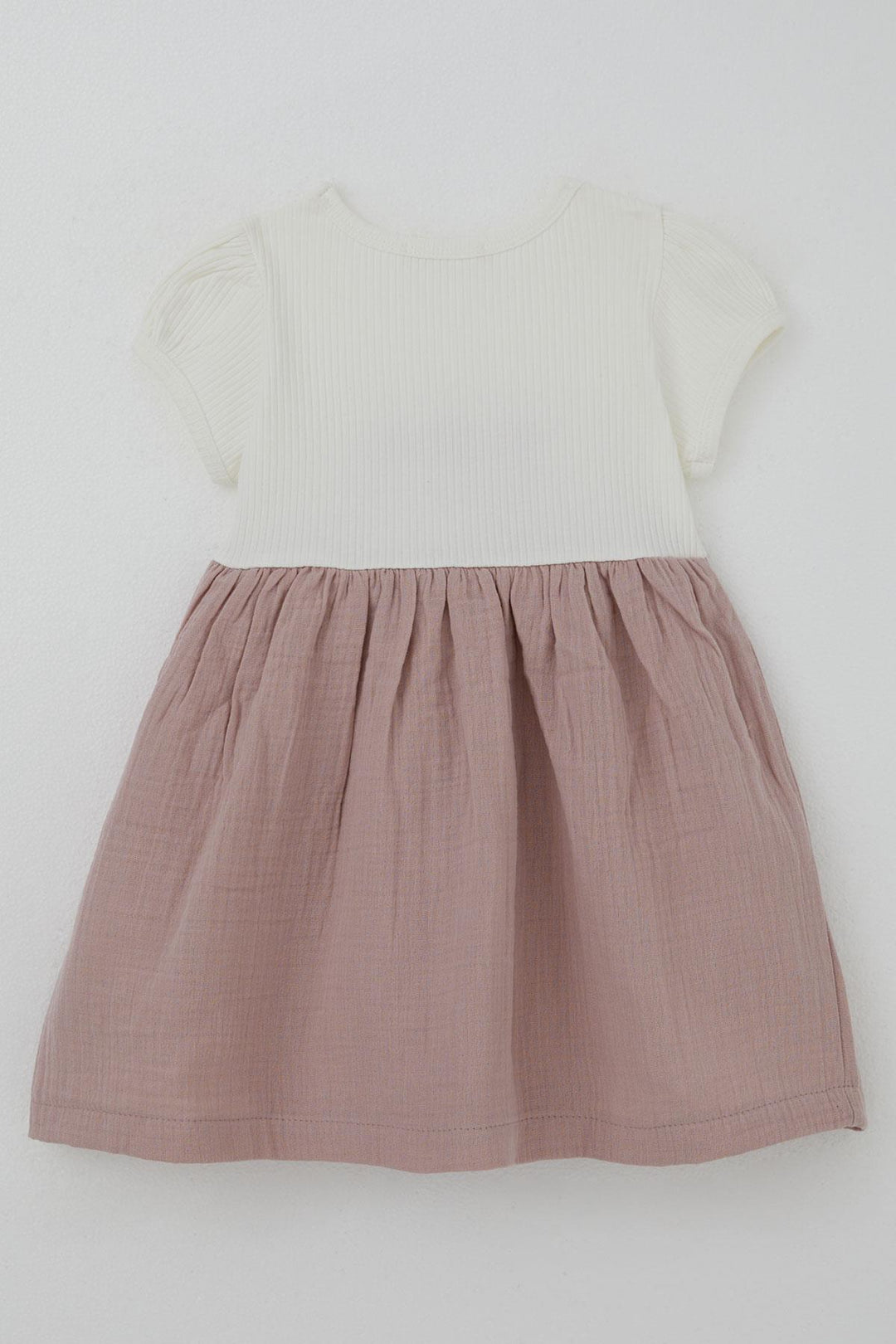 BRE Breeze Girl's Dress Flower & Letter Embroidered 2-6 Years, Ecru - Villa de Zaachila