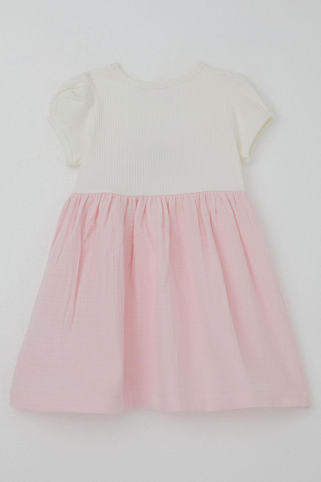 BRE Breeze Girl Dress Flower & Letter Embroidered 2-6 Years, Ecru - Fairborn