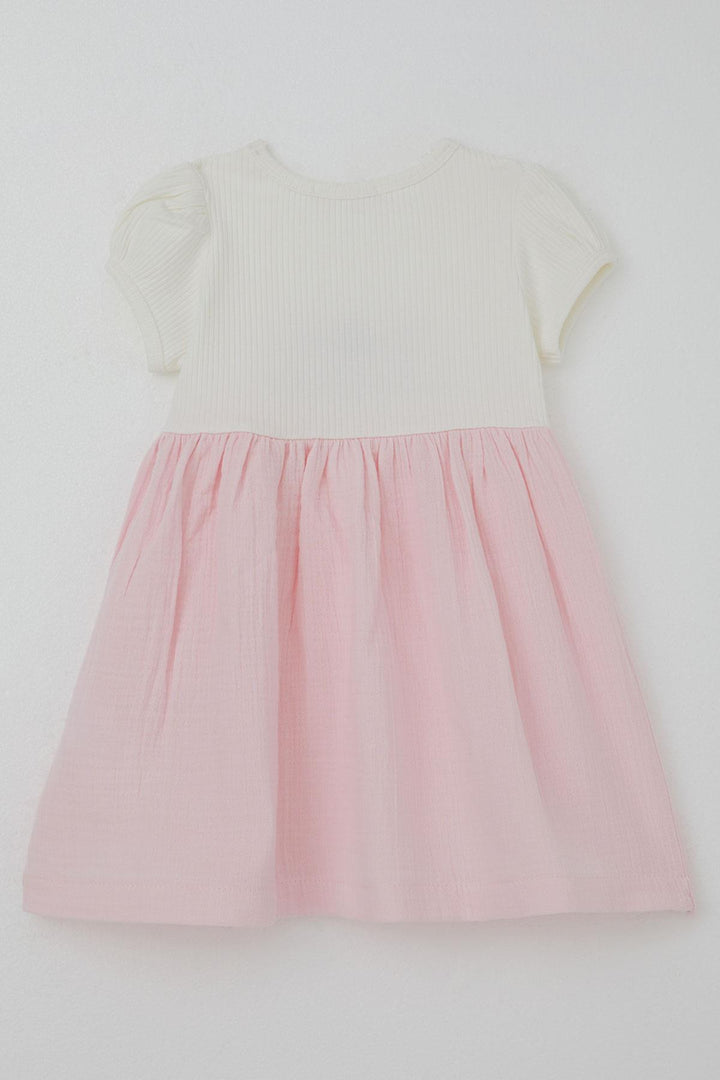 BRE Breeze Girl Dress Flower & Letter Embroidered 2-6 Years, Ecru - Fairborn