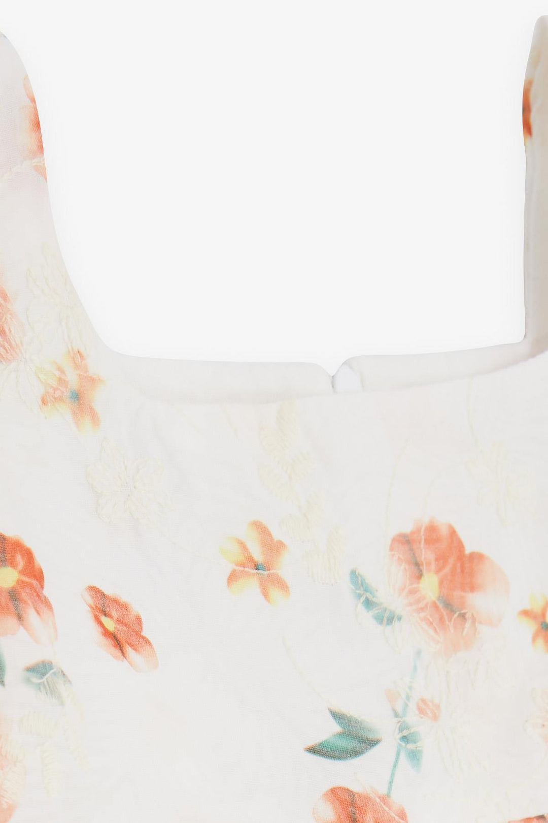 BRE Breeze Girl's Dress with Floral Ruffled Embroidery, 2-6 Years, Ecru - Mykolaiv