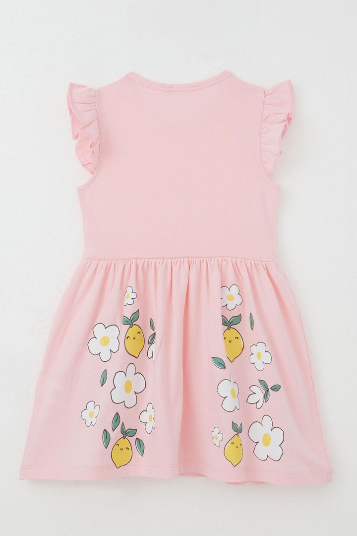 BRE Breeze Girl's Dress Skirt Part Lemon & Flower Printed 2-6 Years, Pink - Wilmington