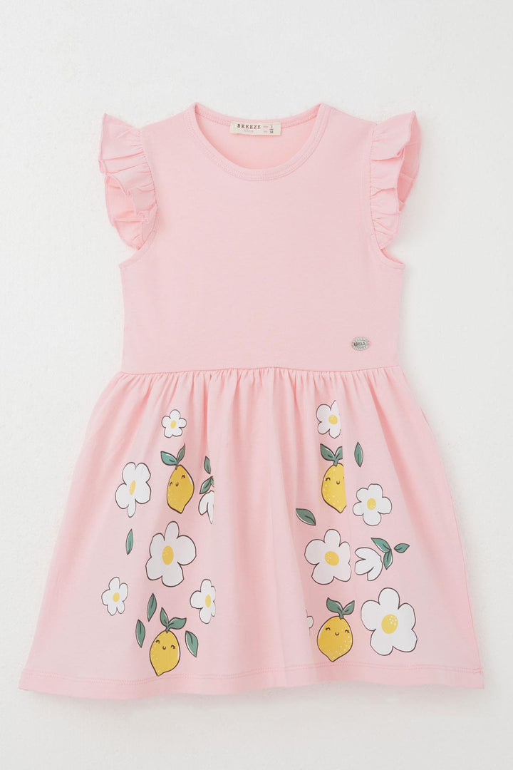 BRE Breeze Girl's Dress Skirt Part Lemon & Flower Printed 2-6 Years, Pink - Wilmington