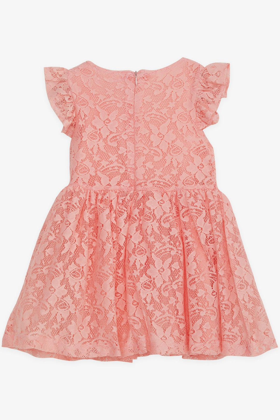 BRE Breeze Girl's Dress with Bow Tulle Lace 3-8 Years, Salmon - Walnut Creek