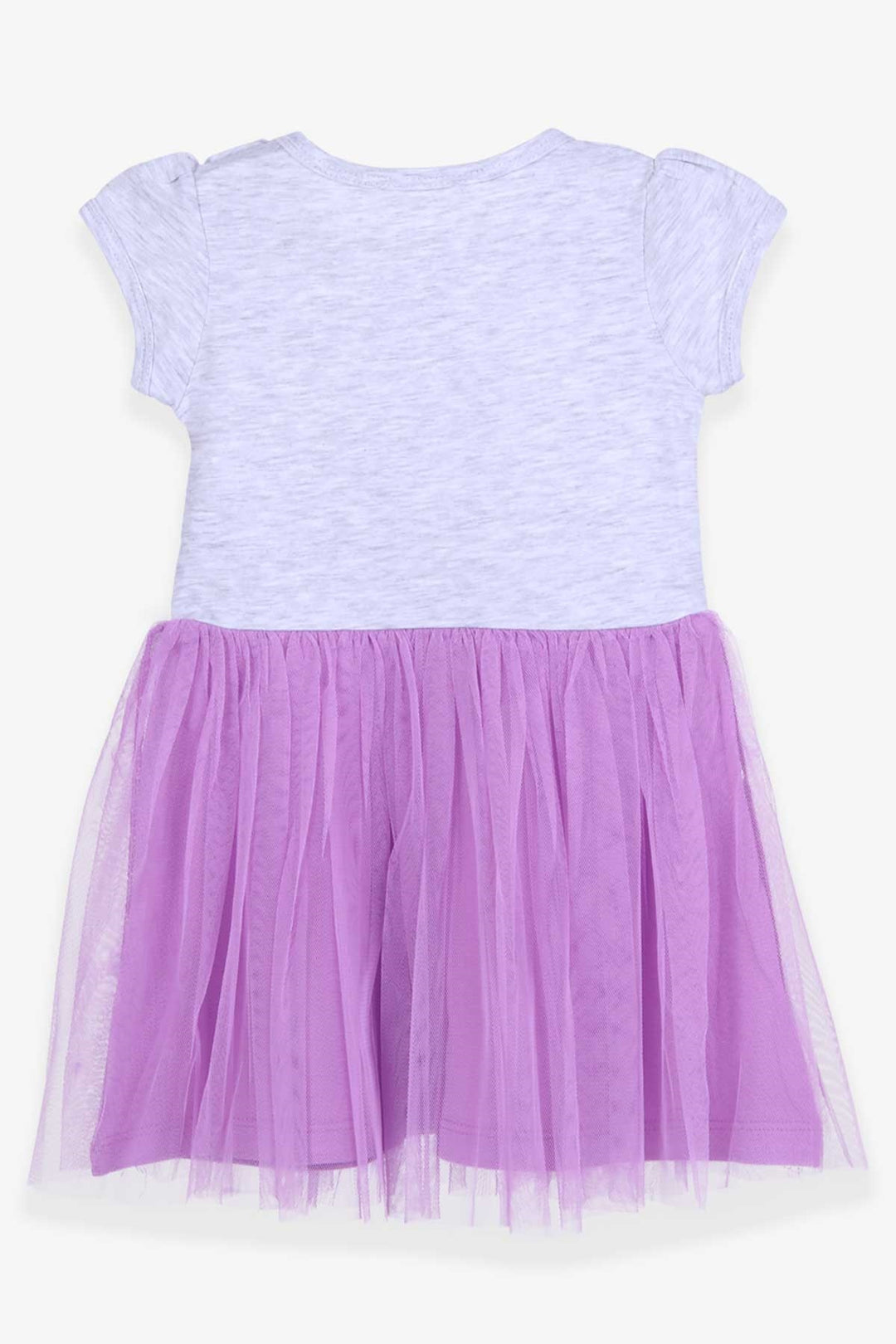 BRE Breeze Girl's Dress Swan Printed 1.5-5 Years, Grey Melange - Sevilla