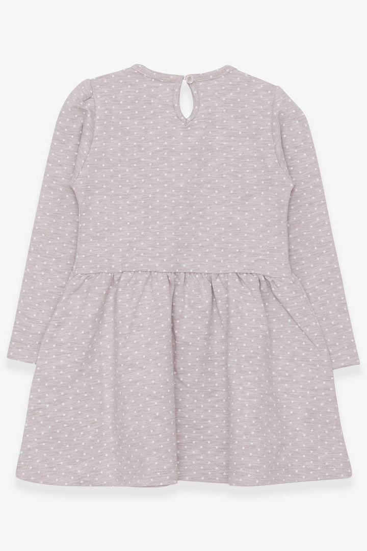BRE Breeze Girl Dress Polka Dot Pattern Printed Summer 3-7 Years, Beige Melange - Igualada