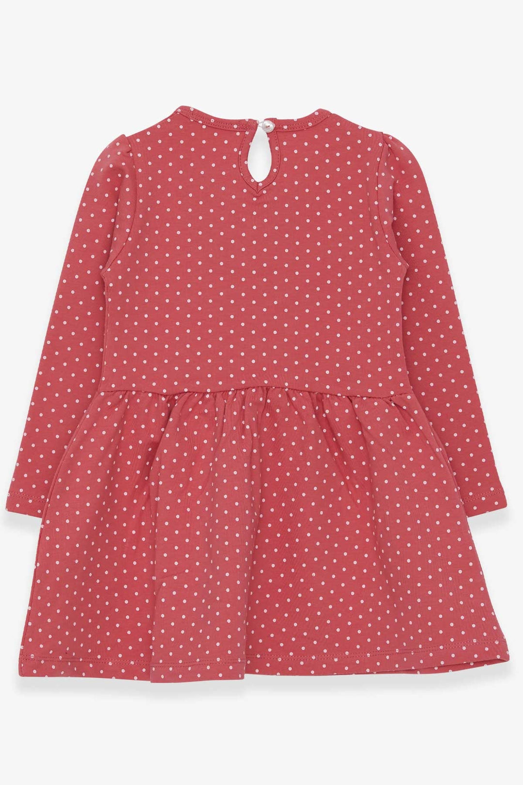 BRE Breeze Girl's Dress with Polka Dot Pattern Print, 3-7 Years, Terracotta - Oranienburg
