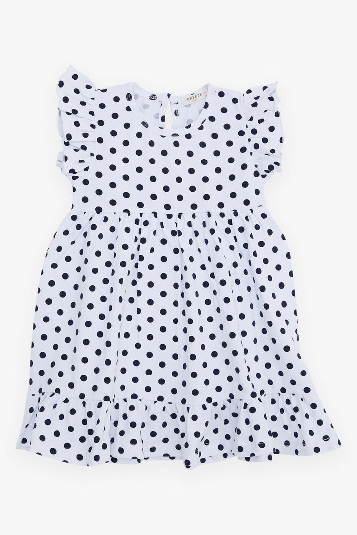 BRE Breeze Girl's Dress Polka Dot 2-6 Years, White - Burton upon Trent