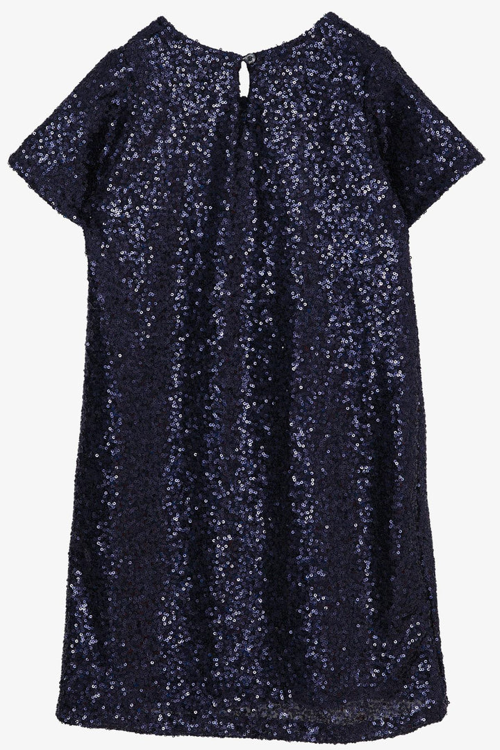 BRE Breeze Girl's Dress with Sequins 62 Years, Navy Blue - Lewiston
