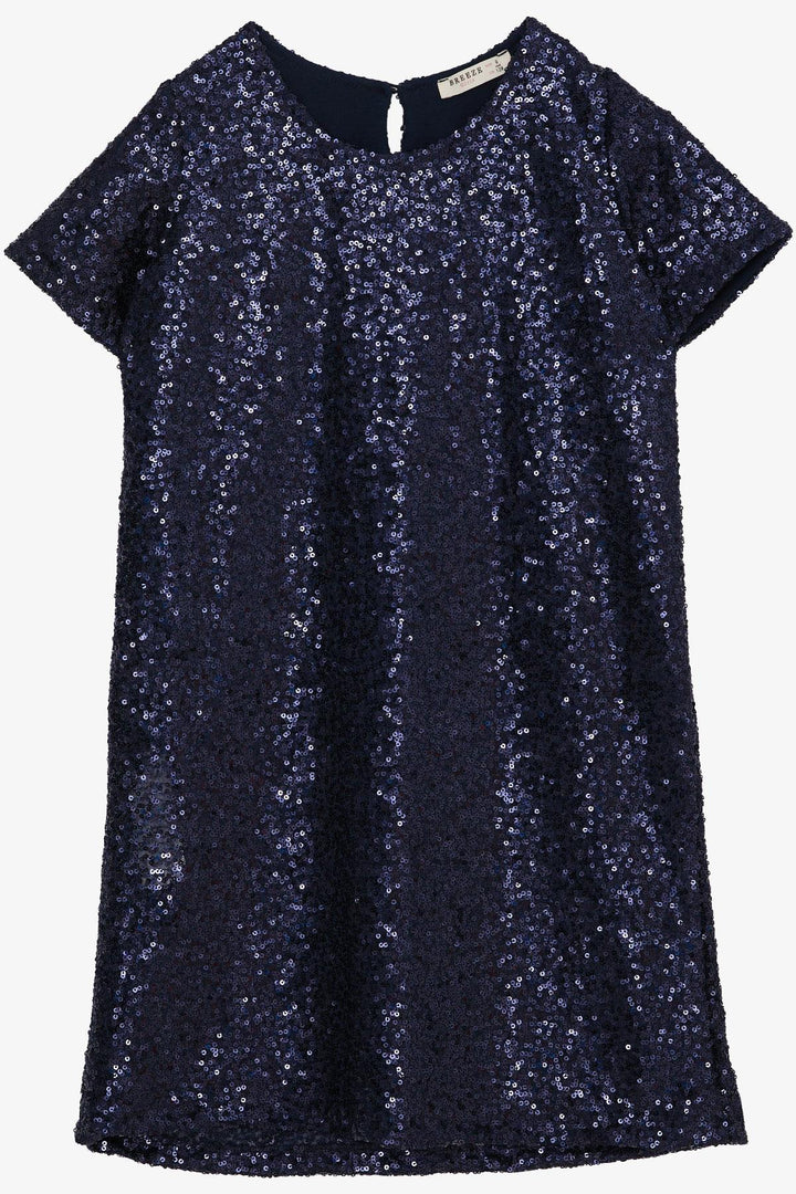 BRE Breeze Girl's Dress with Sequins 62 Years, Navy Blue - Lewiston