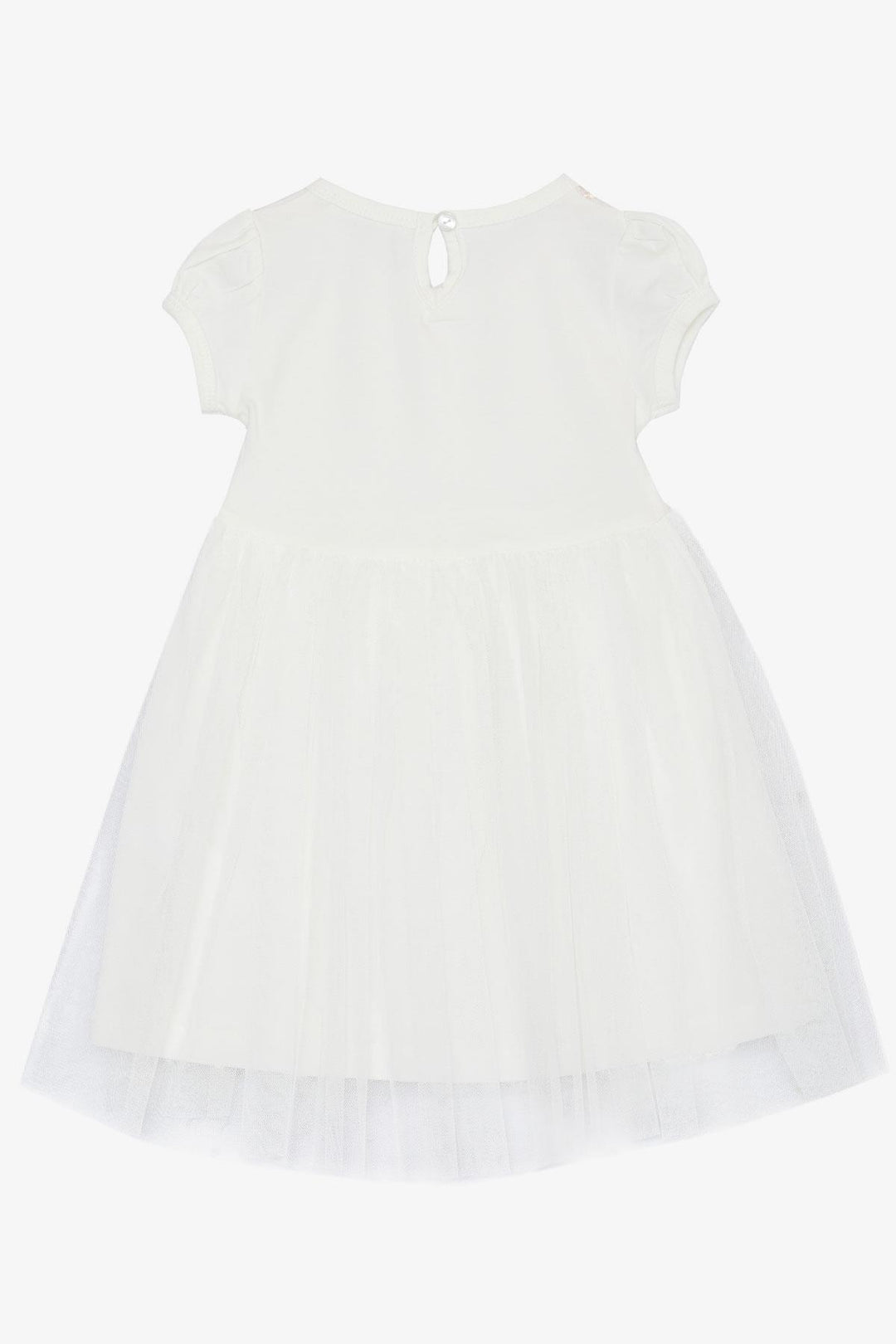 BRE Breeze Girl's Dress with Sequin Embroidery and Bow Tulle 1.5-5 Years, Ecru - Toronto