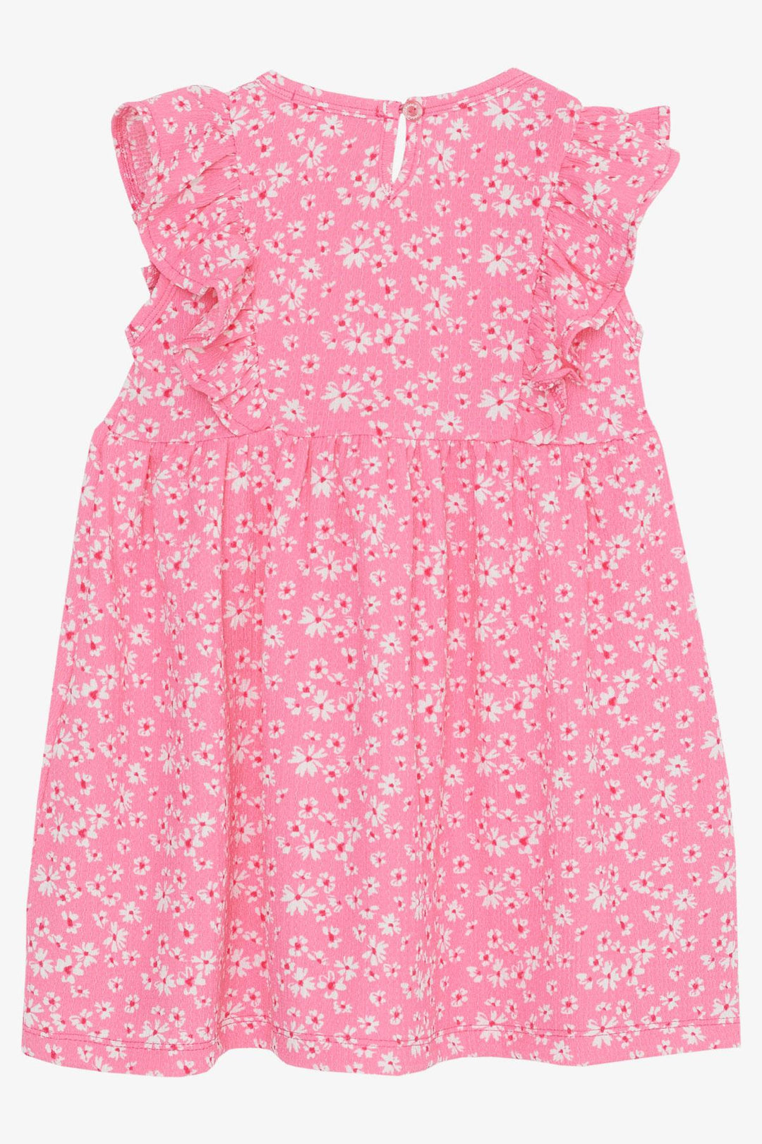 BRE Breeze Girl's Dress with Colorful Flower Pattern and Bow, 1.5-5 Years, Pink - La Habra