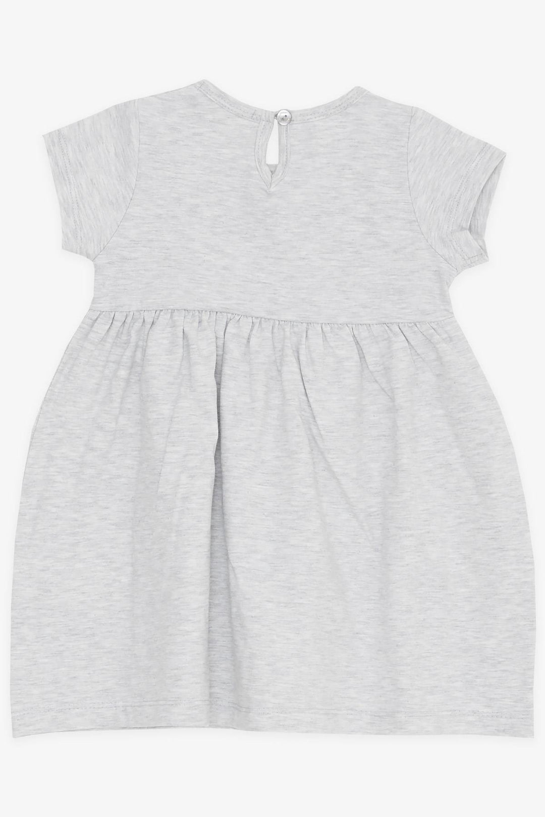 BRE Breeze Girl's Dress Cute Fawn Printed 1.5-5 Years, Grey Melange - Bensalem