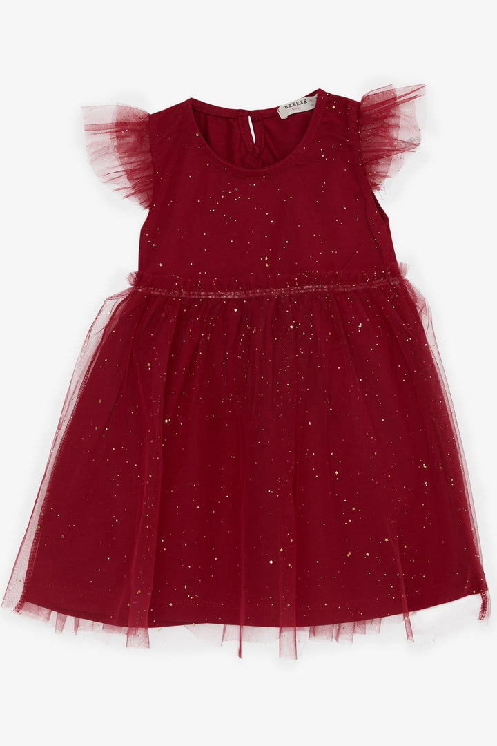 BRE Breeze Girl's Dress with Sequined Tulle Frills, Purple, 3-7 Years - Huber Heights