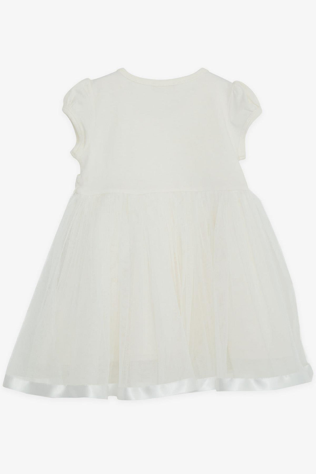 BRE Breeze Girl's Dress with Tulle Bow Armalı 1.5-5 Years, Ecru - Temecula