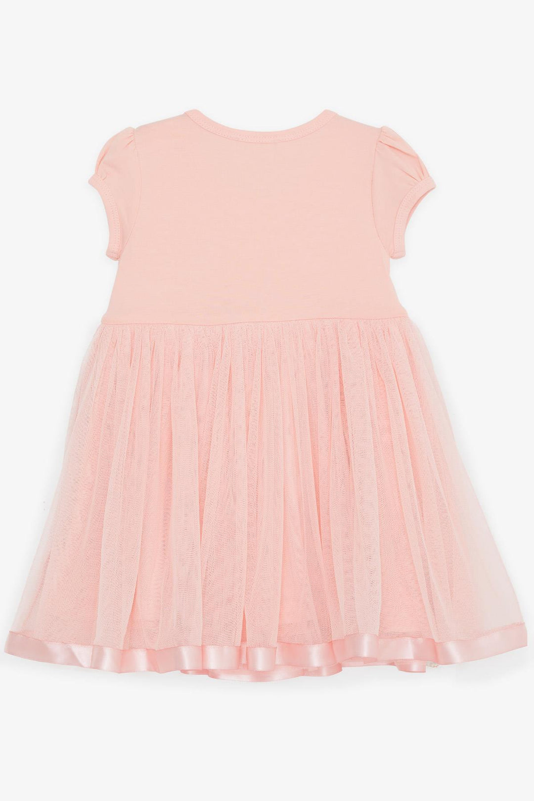 BRE Breeze Girl's Dress Tulle Bow Detailed Armalı 1.5-5 Years, Salmon - Agía Paraskeví