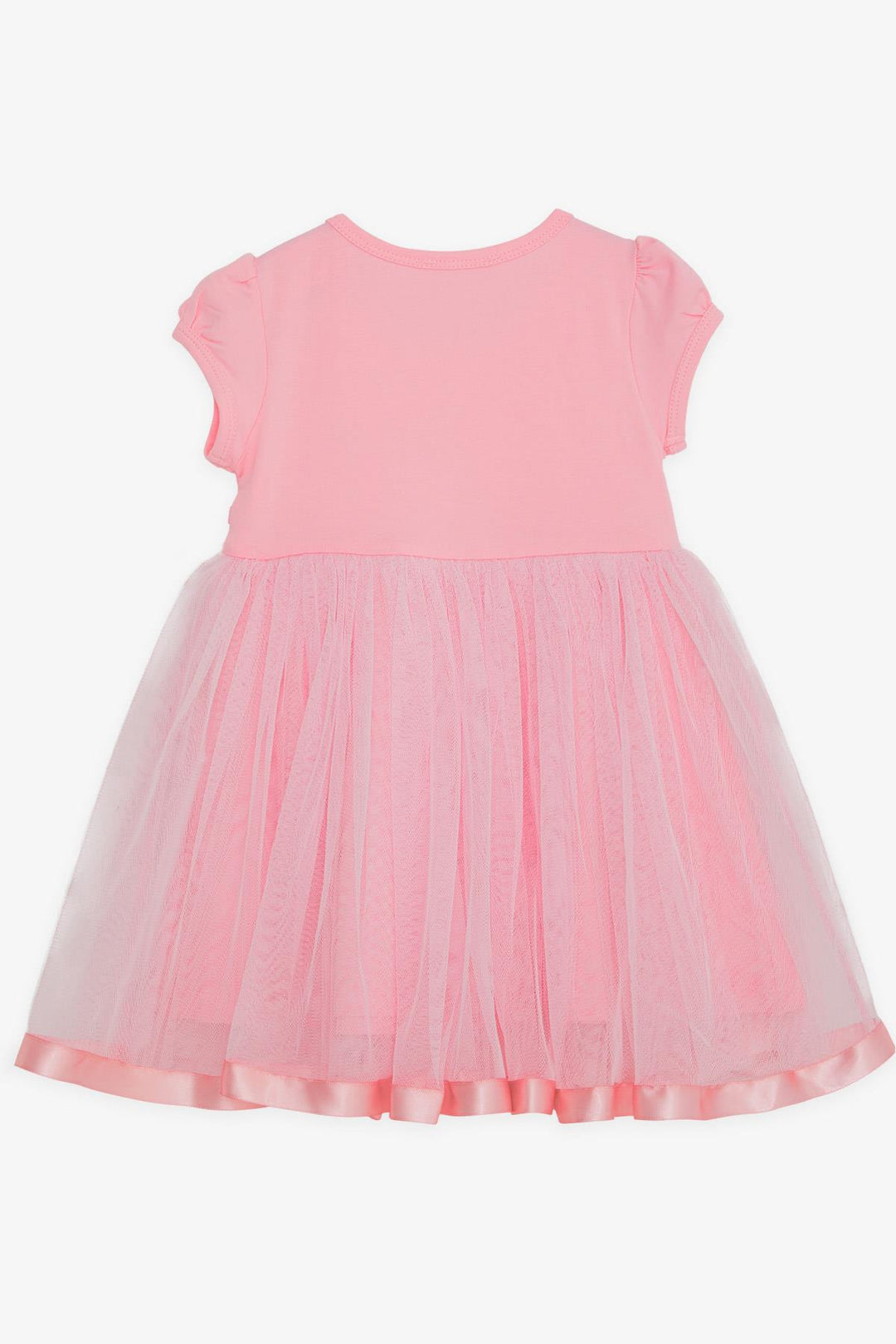 BRE Breeze Girl's Dress with Tulle Bow Armalı 1.5-5 Years, Pink - Cananea