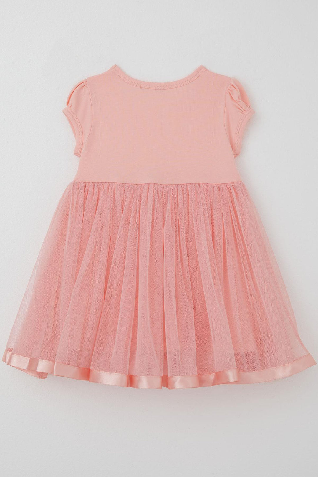 BRE Breeze Girl's Dress Tulle Glittery Bow Accessorized 2-6 Years, Salmon - Horsham
