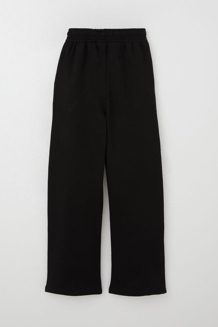 BRE Breeze Girl's Sweatpants with Arm Detail Elastic Waistband Pockets 82 Years, Black - Agía Paraskeví