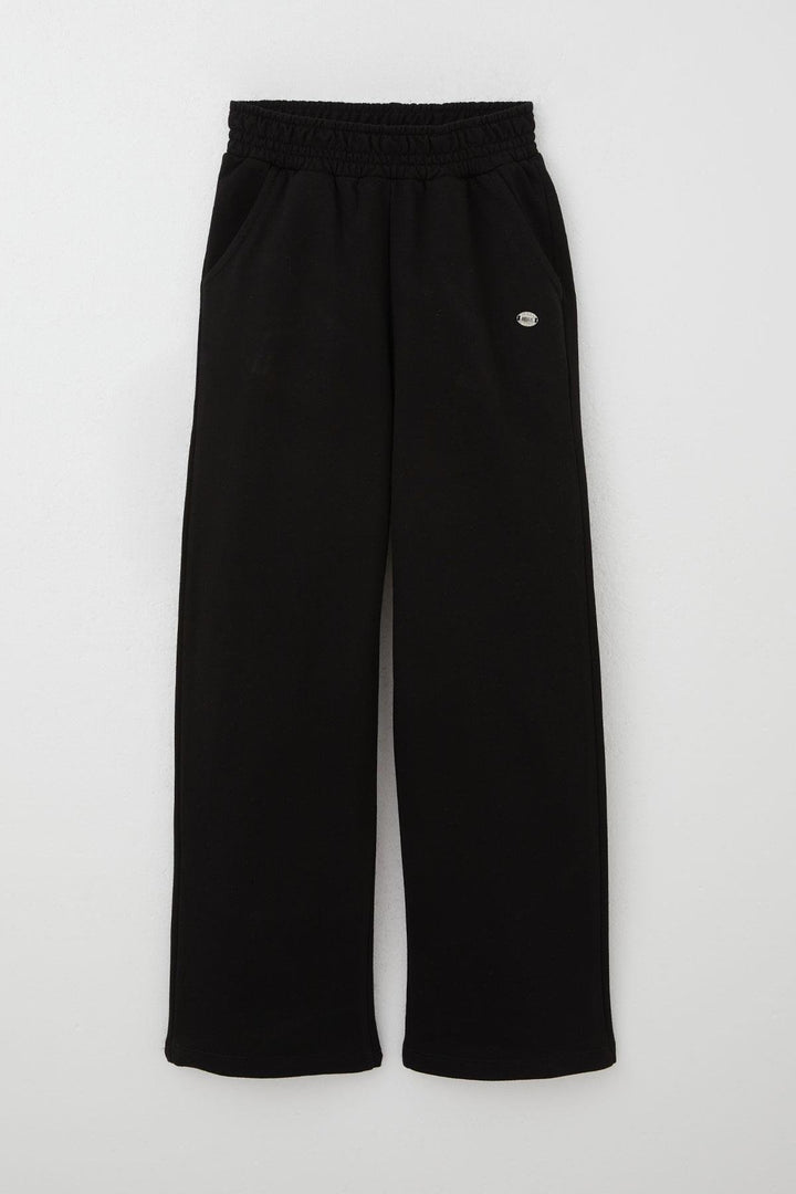 BRE Breeze Girl's Sweatpants with Arm Detail Elastic Waistband Pockets 82 Years, Black - Agía Paraskeví