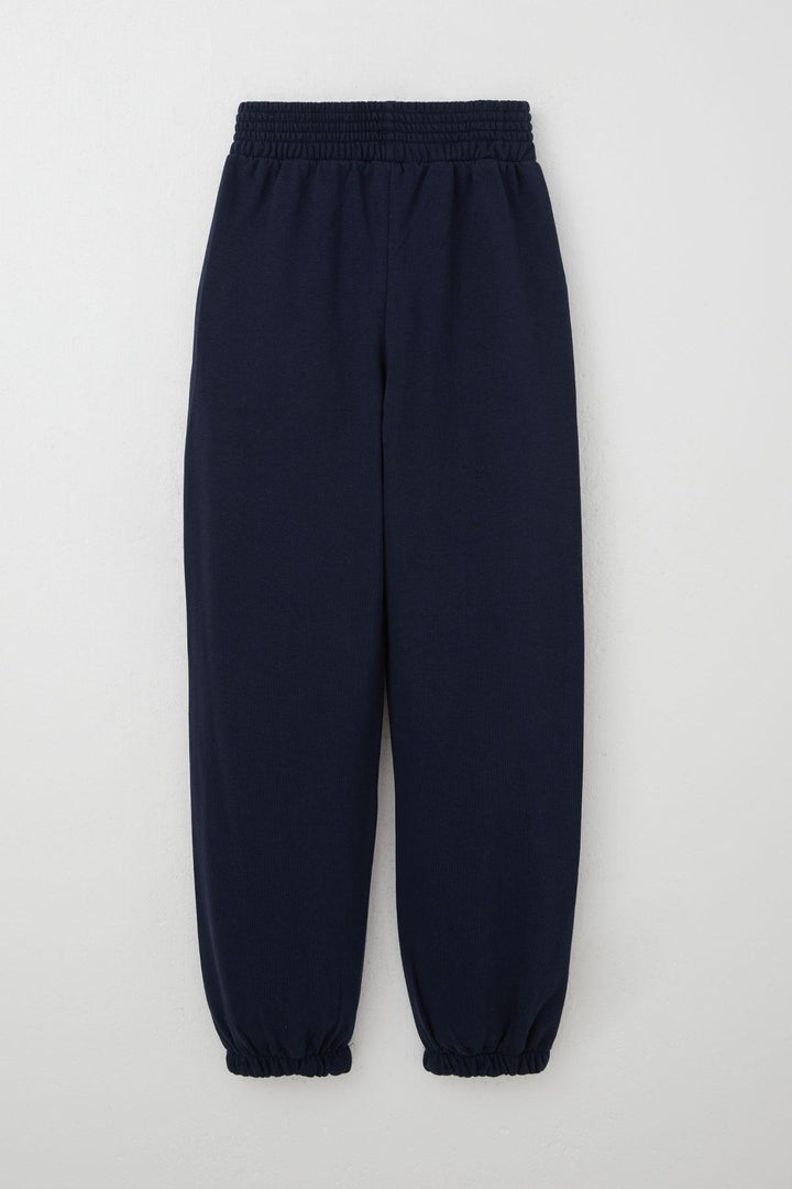 BRE Breeze Girl's Sweatpants Bottom Waist Part Arm Detail 94 Years, Navy Blue - Maple Grove