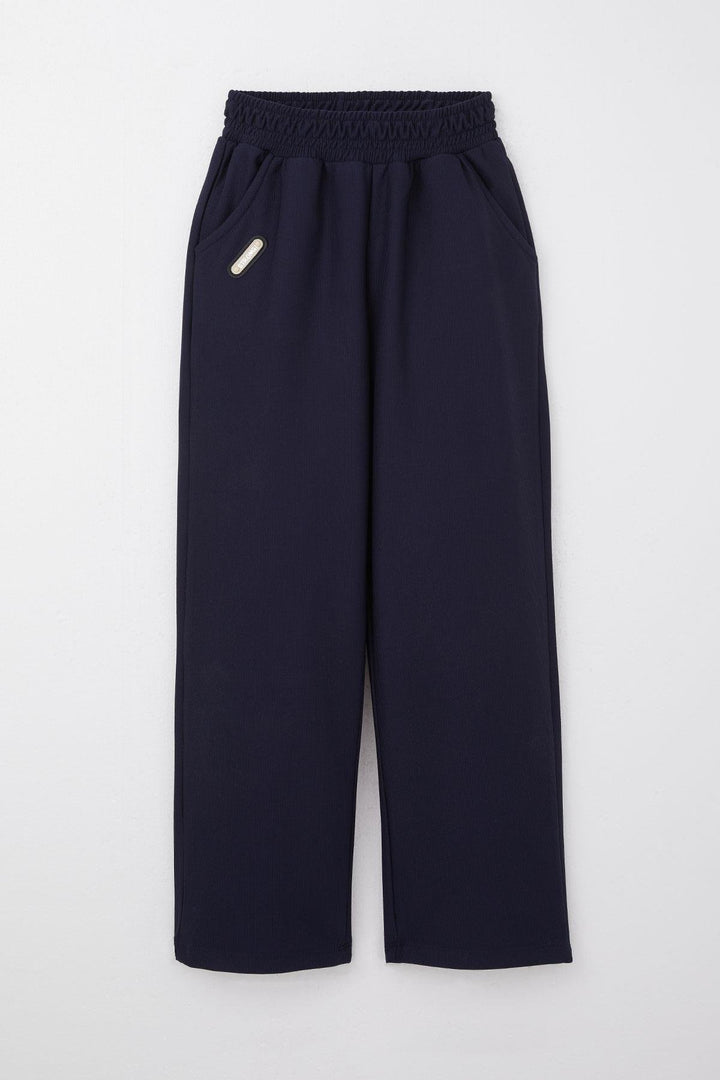 BRE Breeze Girl's Sweatpants with Elastic Waistband, Pockets and Logo, Navy Blue, 62 Years - Benidorm