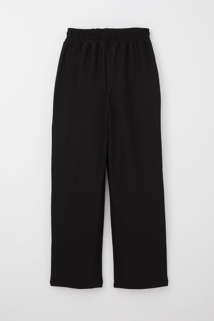 BRE Breeze Girl's Sweatpants with Elastic Waistband, Pockets and Logo, 62 Years, Black - Johns Creek