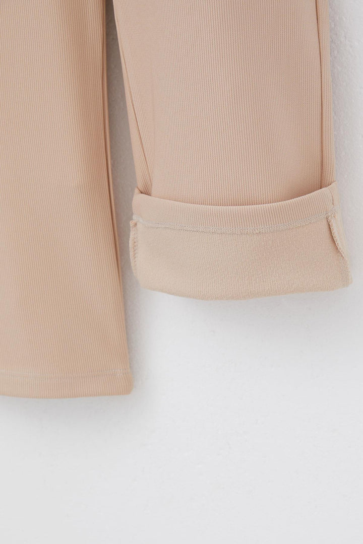 BRE Breeze Girl's Sweatpants with Elastic Waistband, Pockets and Logo, Beige, 62 Years - Bad Salzuflen