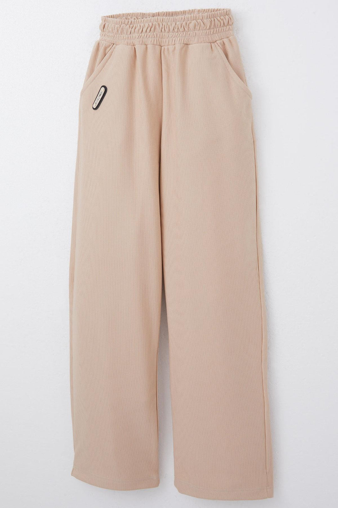 BRE Breeze Girl's Sweatpants with Elastic Waistband, Pockets and Logo, Beige, 62 Years - Bad Salzuflen