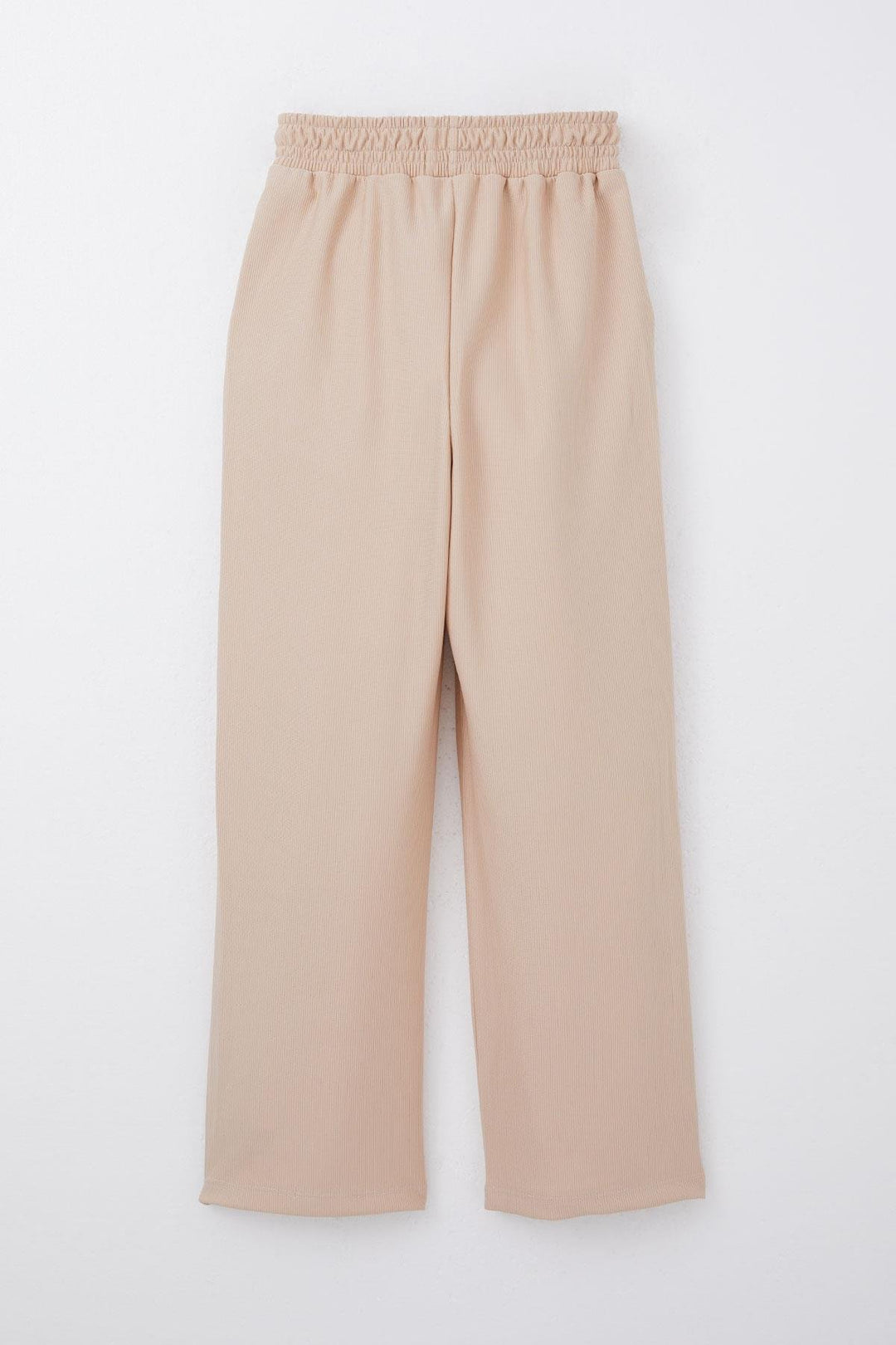 BRE Breeze Girl's Sweatpants with Elastic Waistband, Pockets and Logo, Beige, 62 Years - Iormughanlo