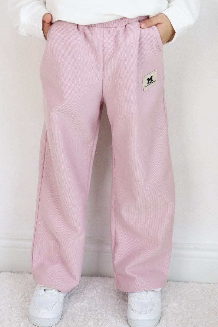 BRE Breeze Girl's Sweatpants with Elastic Waistband, Pockets and Logo, 62 Years, Light Lilac - Ciudad Valles