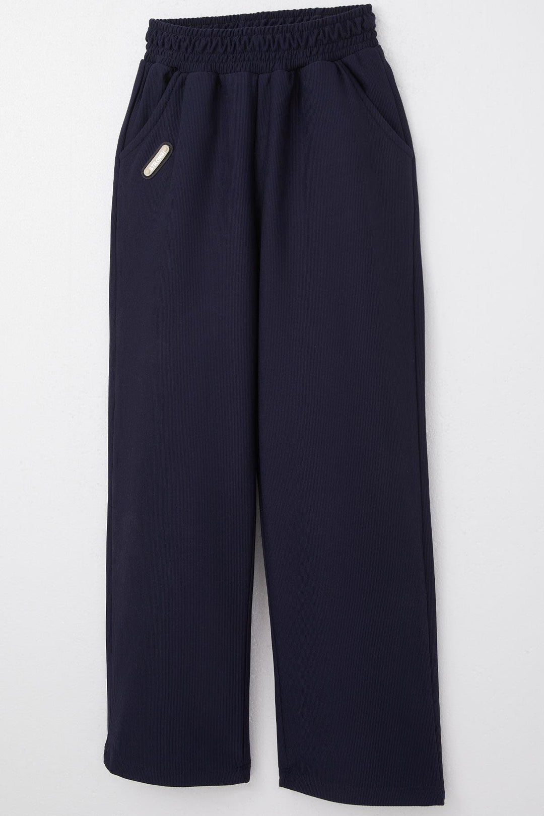 BRE Breeze Girl's Sweatpants with Elastic Waistband, Pockets and Logo, Navy Blue, 62 Years - Benidorm