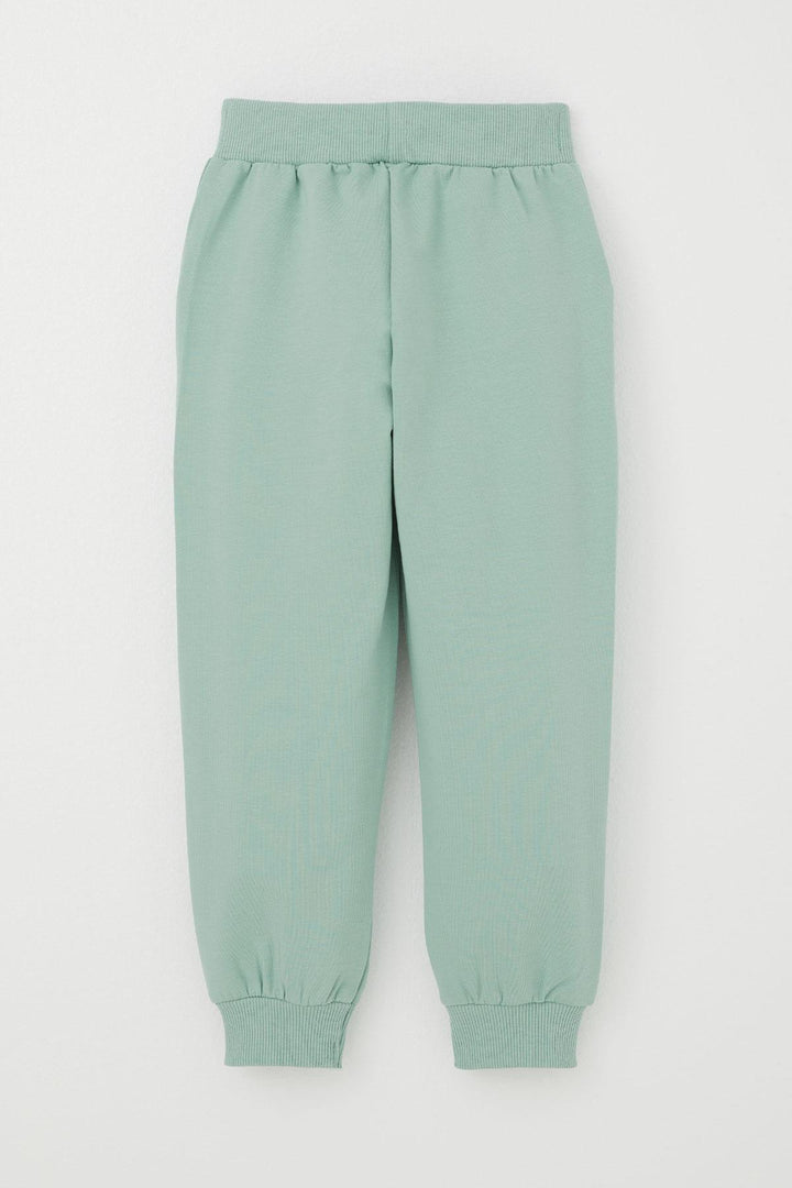 BRE Breeze Girl's Sweatpants with Seam Detail Pockets, 3-7 Years, Aqua Green - Austin