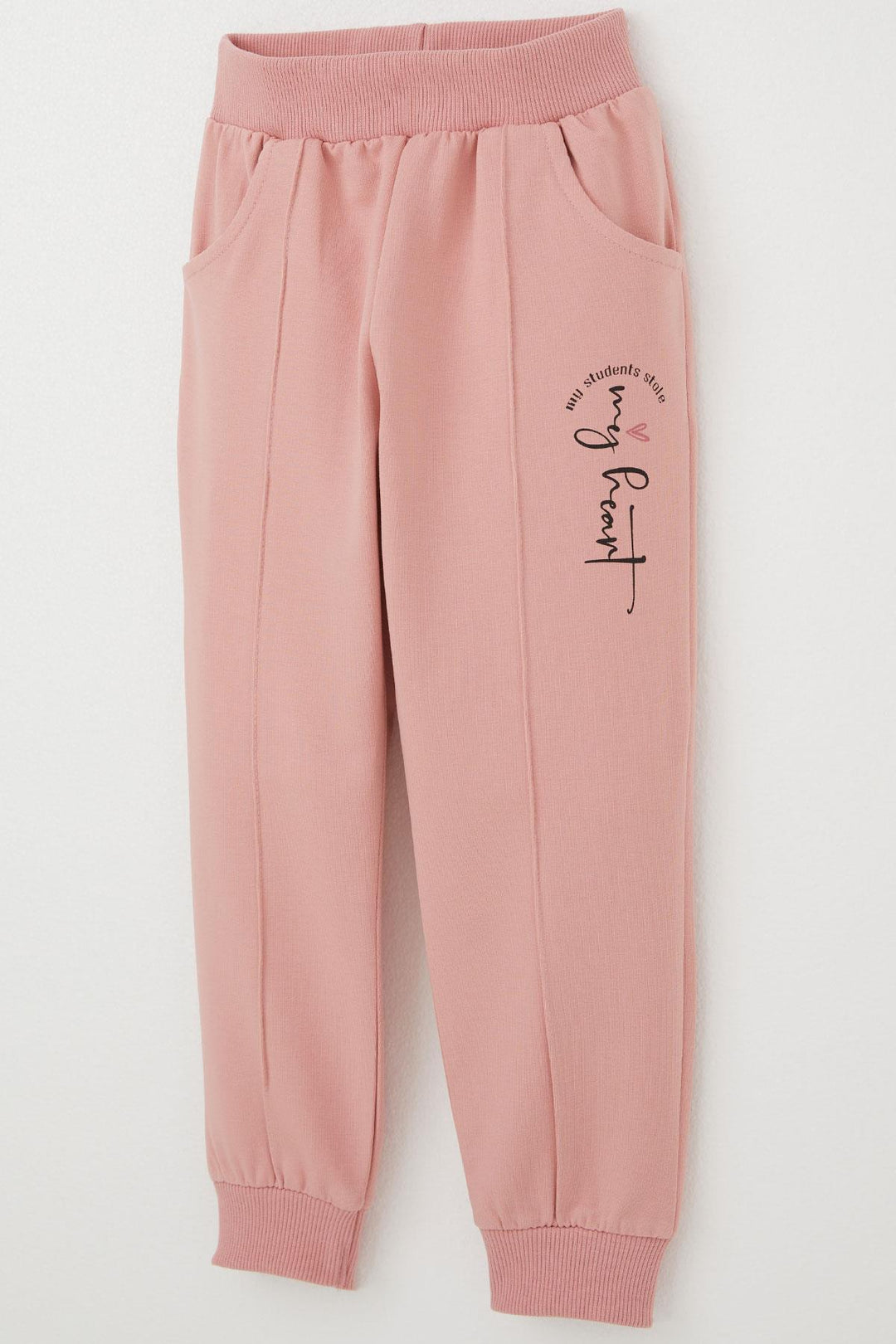 BRE Breeze Girl's Sweatpants with Seam Detail Pockets, 3-7 Years, Pink - Deva