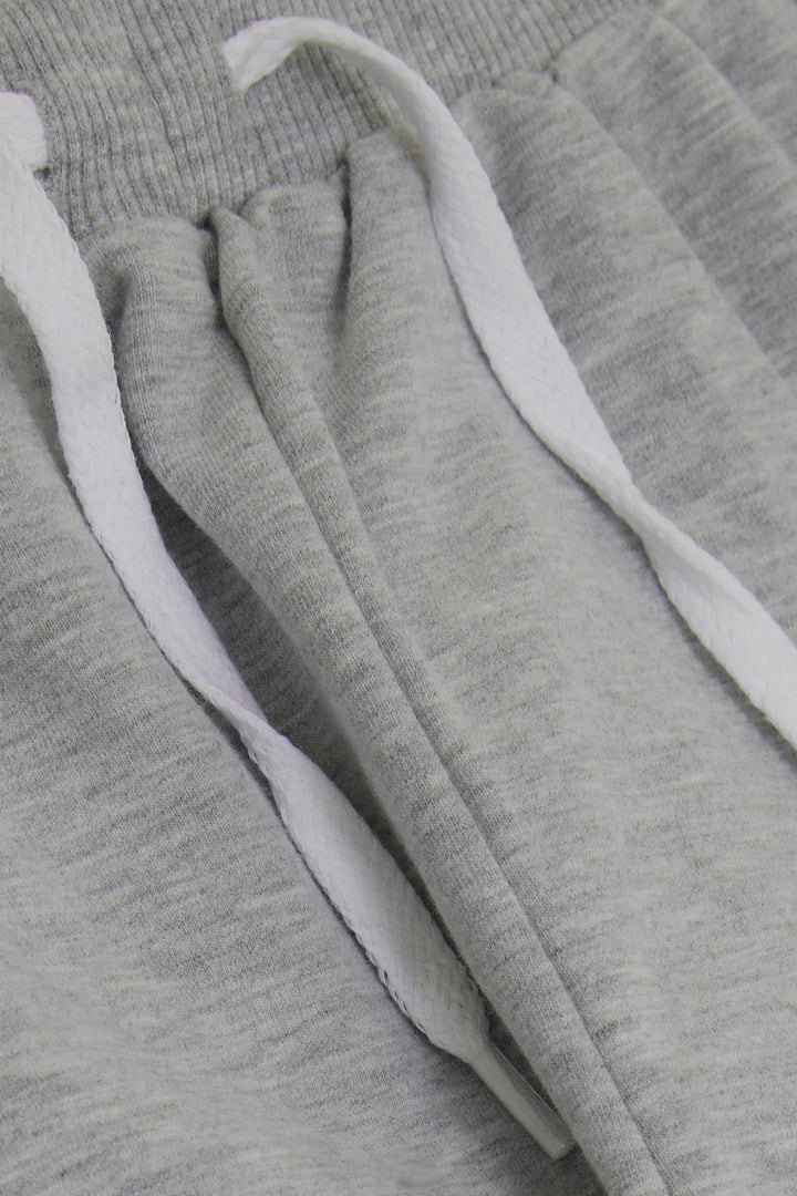 BRE Breeze Girl Child Sweatpants with Bunny Embroidery, 1-4 Years, Light Grey Melange - Ragusa