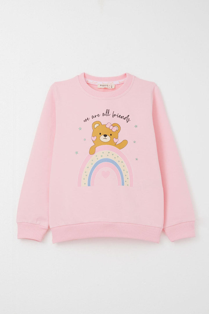 BRE Breeze Girl Child Tracksuit Friendship Themed Cute Bear Printed 1-4 Years, Pink - Terrebonne