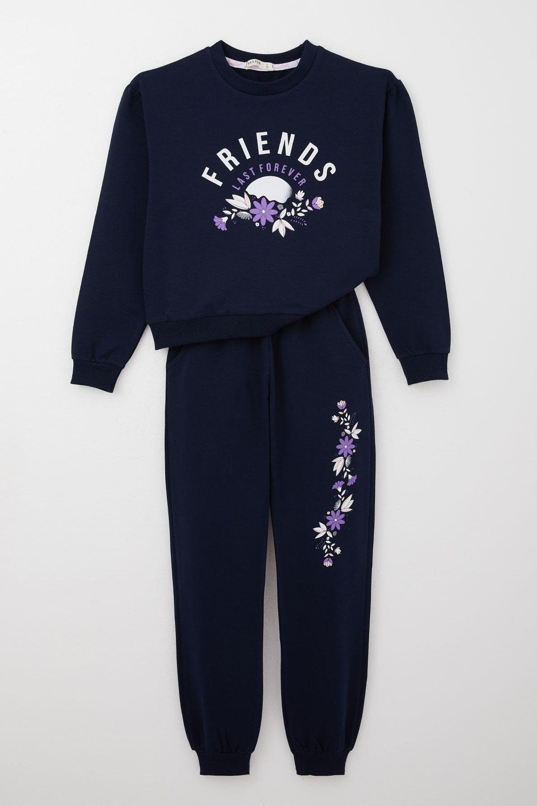 BRE Breeze Girl Child Tracksuit Friend Themed Flower Printed 62 Years, Navy - Delmenhorst