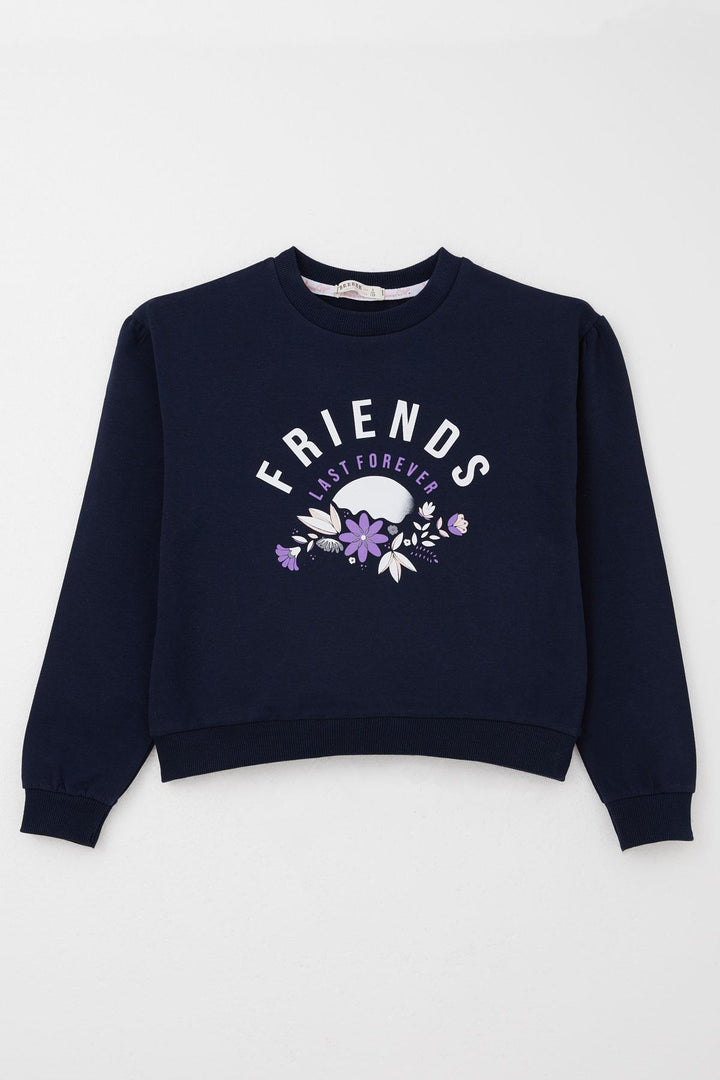 BRE Breeze Girl Child Tracksuit Friend Themed Flower Printed 62 Years, Navy - Delmenhorst