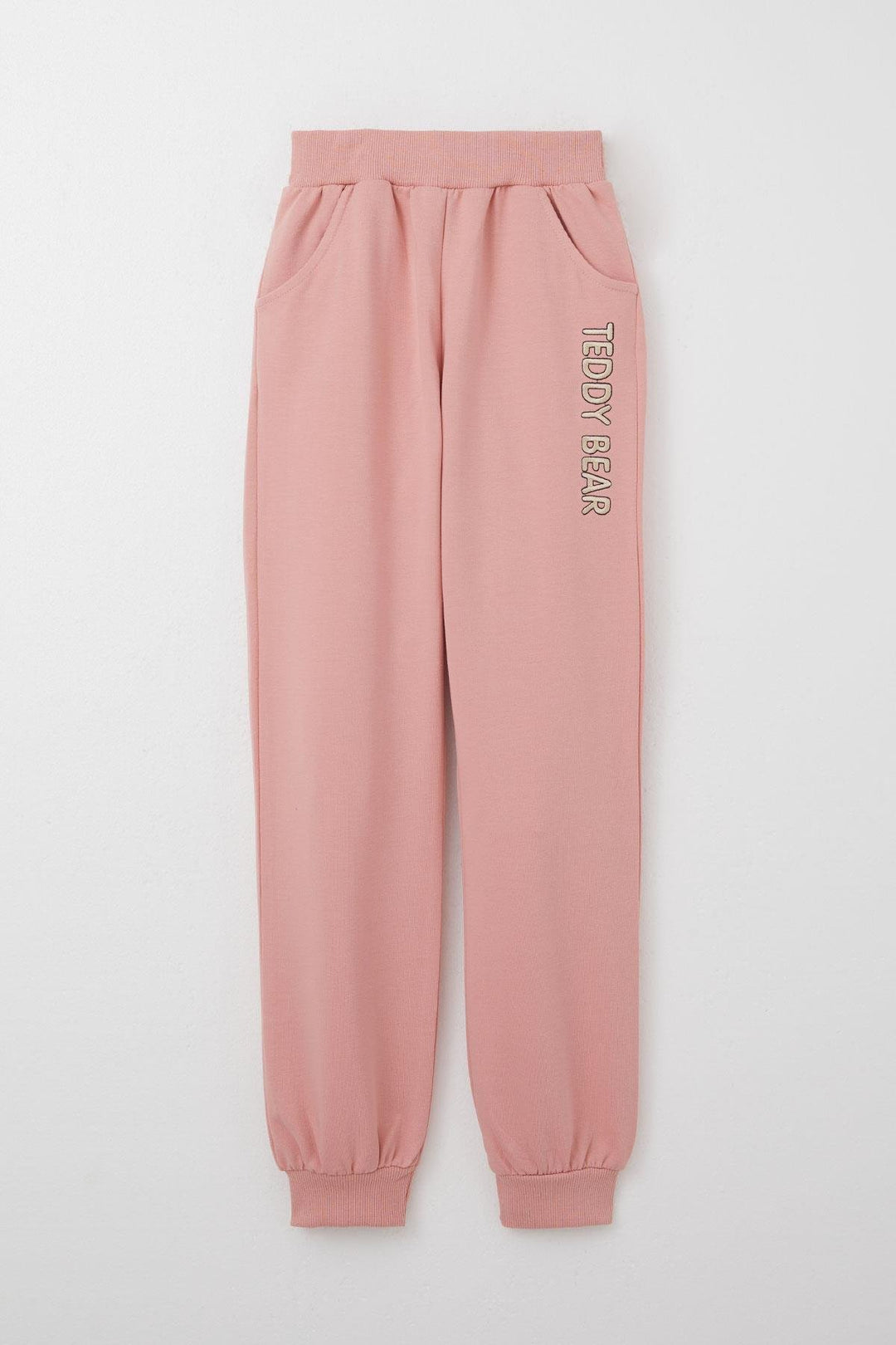 BRE Breeze Girl Child Tracksuit with Bear Accessory Embroidered Writing 5-9 Years, Rose Pink - Spring Hill