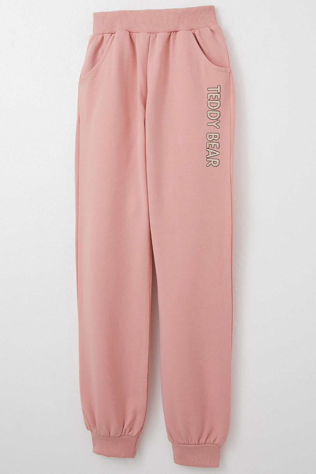 BRE Breeze Girl Child Tracksuit with Bear Accessory Embroidered Writing 5-9 Years, Rose Pink - Spring Hill