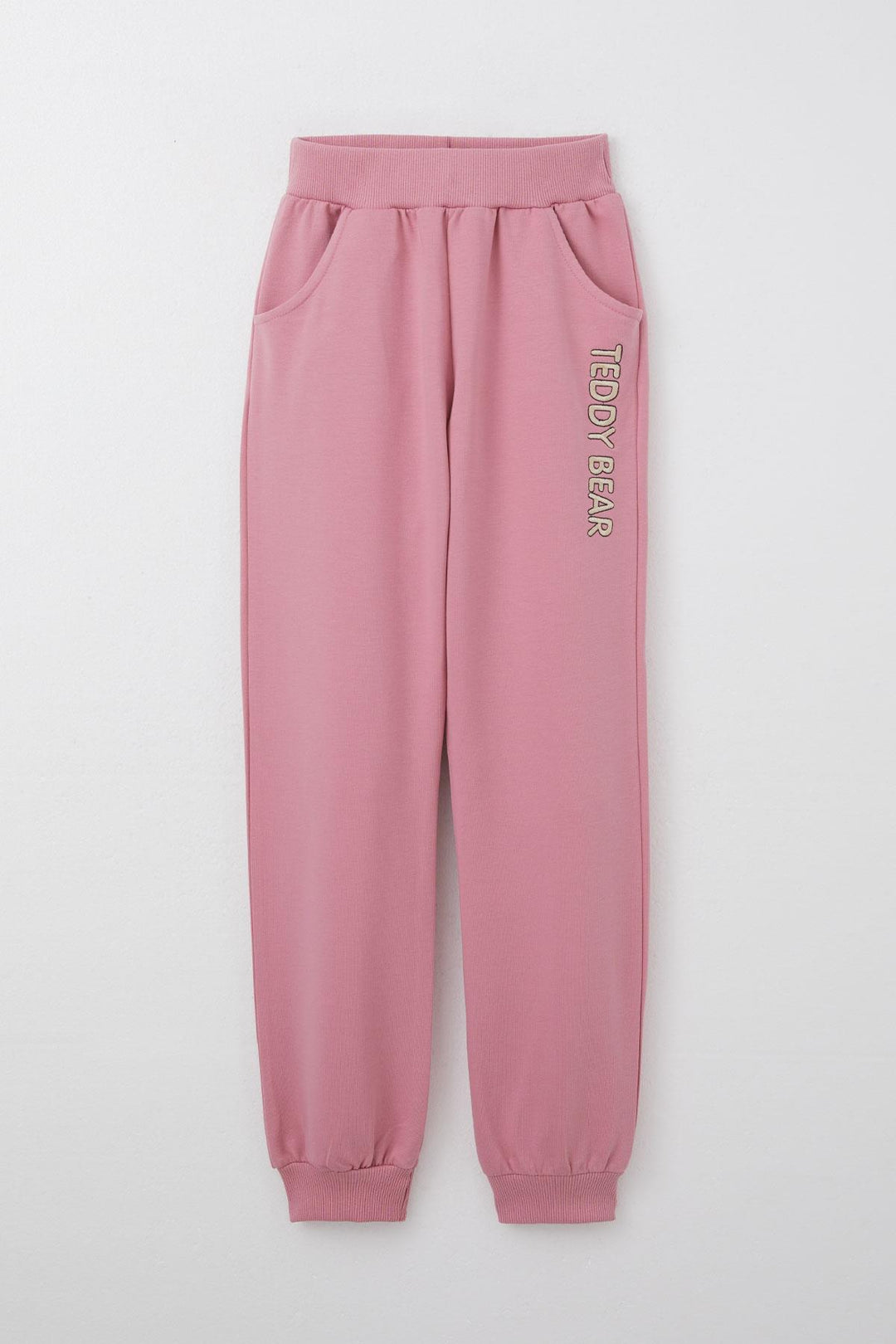 BRE Breeze Girl Child Tracksuit with Bear Accessory Embroidered Writing 5-9 Years, Rose Pink - McMinnville
