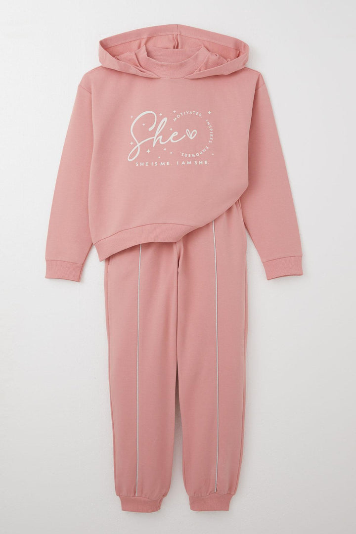 BRE Breeze Girl's Tracksuit with Hoodie, 84 Years, Pink - Níkaia