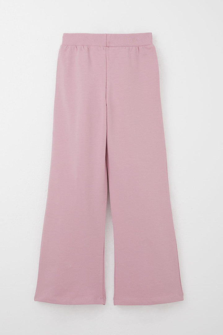 BRE Breeze Girl Child Tracksuit Flower Printed Wide Leg Slit 50 Years, Rose Pink - Olbia