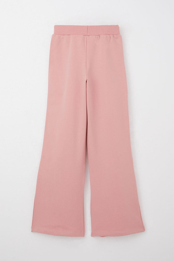 BRE Breeze Girl Child Tracksuit Flower Printed Wide Leg Slit 50 Years, Rose Pink - Utrera