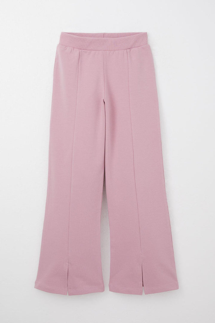 BRE Breeze Girl Child Tracksuit Flower Printed Wide Leg Slit 50 Years, Rose Pink - Olbia